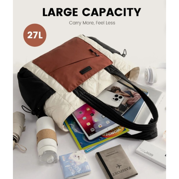 LOVEVOOK Quilted Puffer Tote Bag – Laptop Carryall (15.6"–17.3") | NWOT
Stylish, - Picture 4 of 9